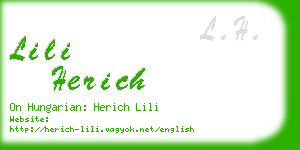 lili herich business card